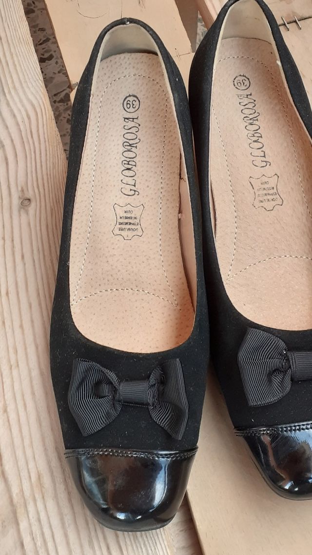 ZAPATOS NEGROS DE TACON SEÑORA.NUEVOS