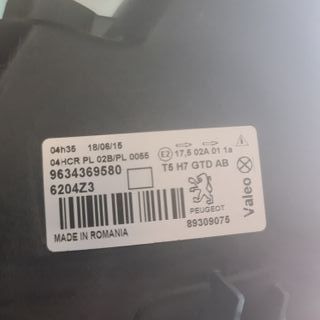 Faro izq Peugeot 307 año 2005