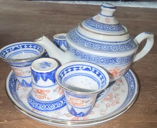 Servizio Saké vintage porcellana cinese