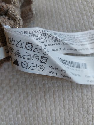 Jersey Massimo Dutti beige y dorado