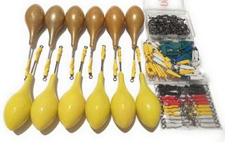 12 plomos pesca, grapas, urfes,  anzuelos. 