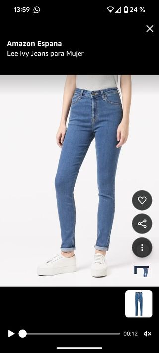 Lee Ivy Jeans mujer talla 30