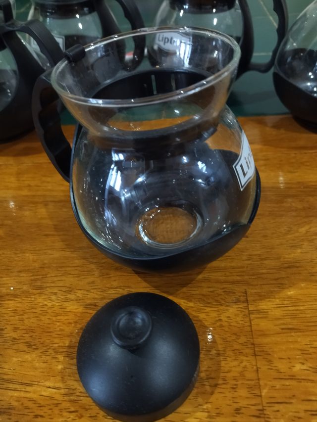 4 piccole teiere in vetro