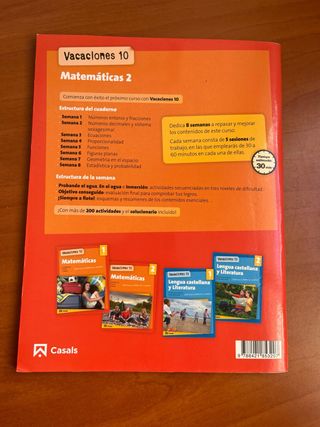 Vacaciones 10. Matemáticas 2 ESO