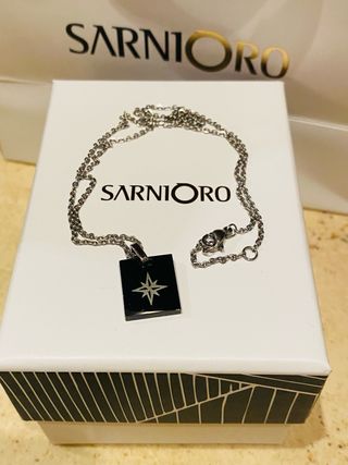 Collna uomo Argento con certificato di garanzia