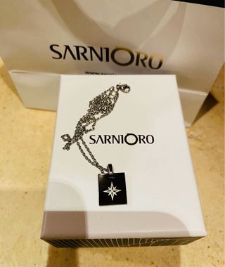 Collna uomo Argento con certificato di garanzia
