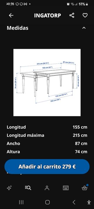 Mesa Comedor Extensible negra