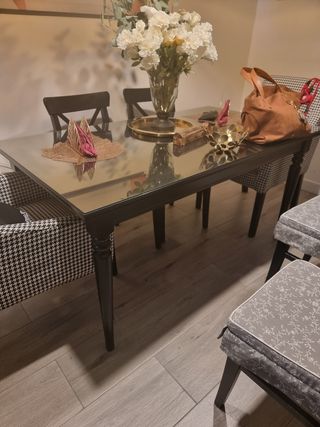 Mesa Comedor Extensible negra