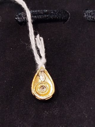 Colgante  oro18k lágrima circonita