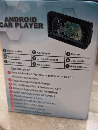 Pantalla táctil multimedia android 8.1 para coches
