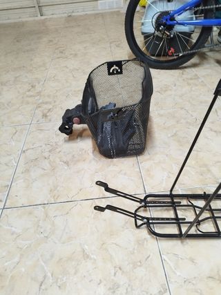 Sexta y parrilla trasera para bici de paseo