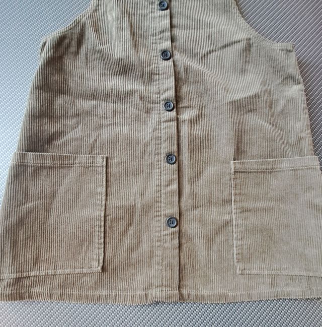 Salopette vestito verde militare in velluto