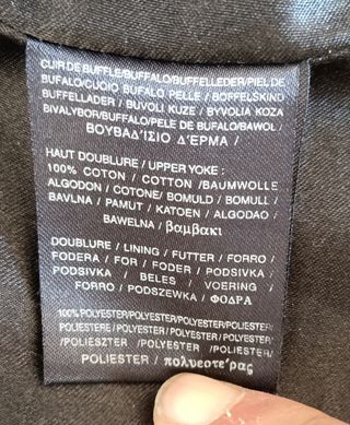 Chaqueta cuero búfalo auténtico XXL Medidas indica