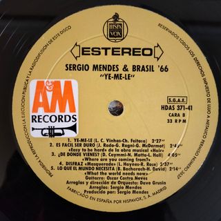 1969 LATIN JAZZ BOSSA NOVA Sergio Mendes y Brasil