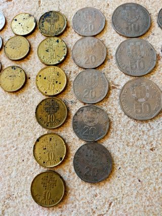 Lote 25 monedas de Portugal
