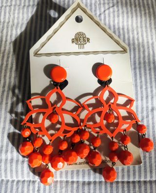 Pendientes Flamenca Coral 