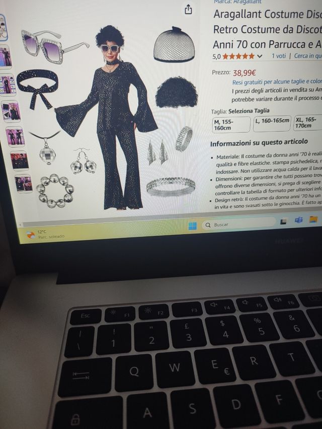 Traje de carnaval años 70 