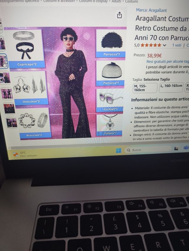 Traje de carnaval años 70 