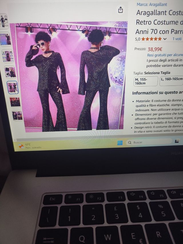 Traje de carnaval años 70 