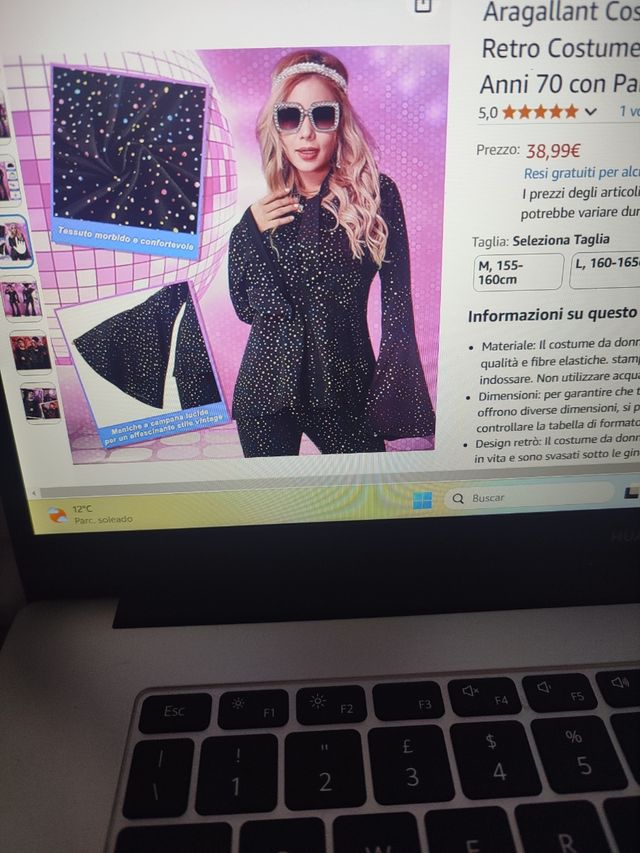 Traje de carnaval años 70 