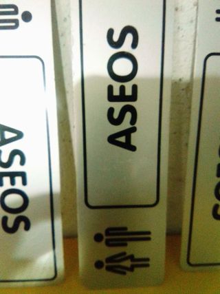 Pack 3 carteles señal de Aseos Lavabos WC