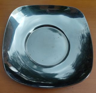 2 ceniceros metálicos plateados. Andalucía y liso
