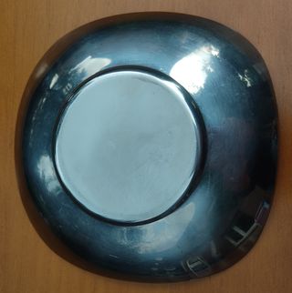 2 ceniceros metálicos plateados. Andalucía y liso