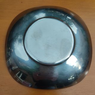 2 ceniceros metálicos plateados. Andalucía y liso