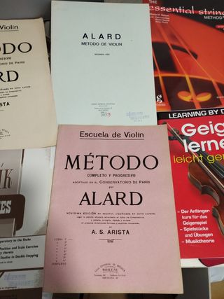 Lote violín 10 partituras, métodos cd