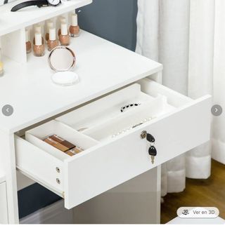 Tocador de Maquillaje con Taburete