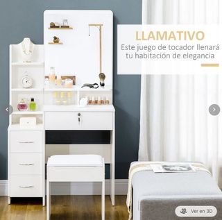 Tocador de Maquillaje con Taburete