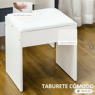 Tocador de Maquillaje con Taburete