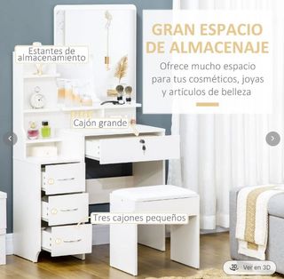Tocador de Maquillaje con Taburete