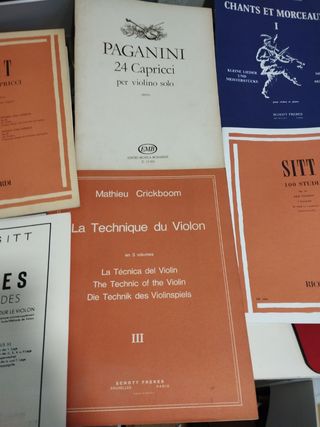 Lote 11 partituras violín métodos cd