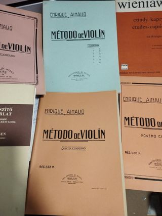 Lote 11 partituras violín métodos