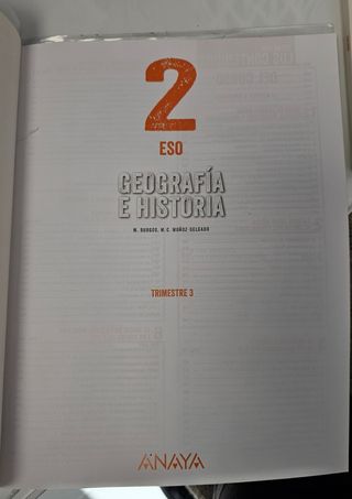 LIBRO GEOGRAFIA E HISTORIA 2 E.S.O TERCER TRIMESTR