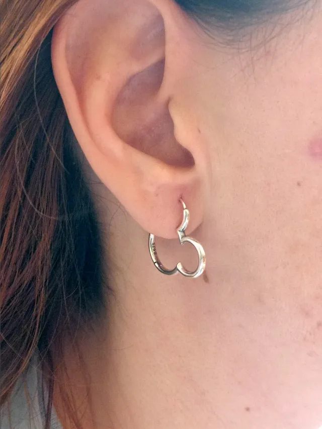 Pendientes aro Mickey plata
