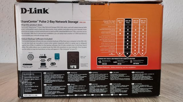 SERVIDOR NAS PULSE 2-BAY DNS-320 + 2 HDD SATA 3.5"