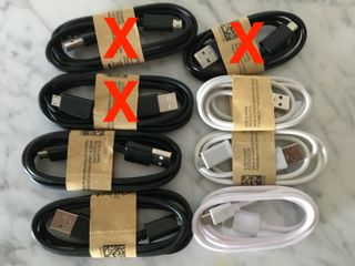 Cables de datos Micro-usb a USB blanco y negro