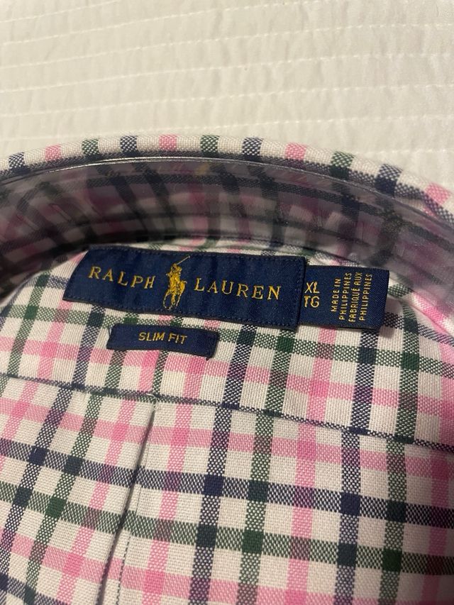 Camisa Hackett cuadros verdes y rosas NUEVA