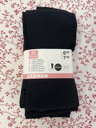 Legging térmico negro / pack 2 unidades