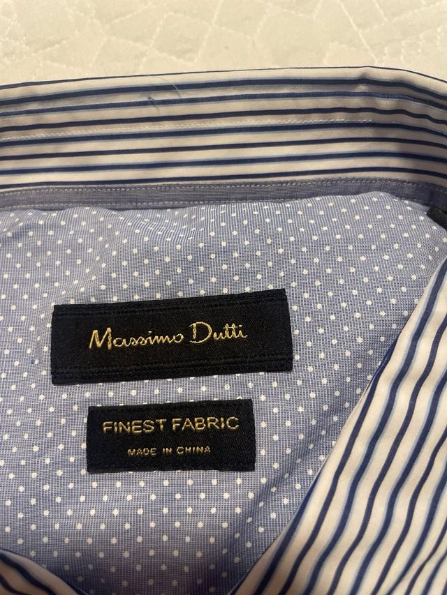 Camisa Massimo Dutty rayas blanca y azul NUEVA