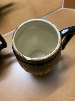 Jarra y 5 vasos cerámica