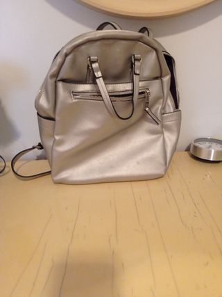 Bolso mochila plateado PARFOIS