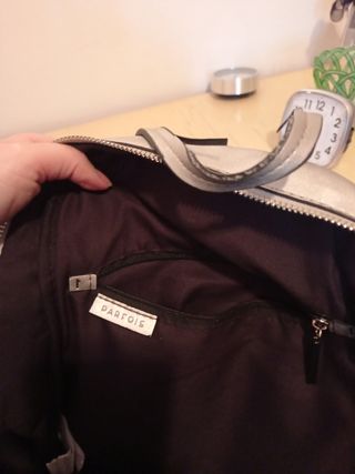 Bolso mochila plateado PARFOIS