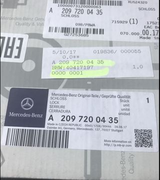 Cerradura Derecha Mercedes CLK