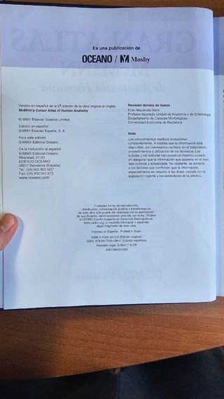 LIBRO ANATOMÍA PARA MEDICINA (Atlas McMinn)