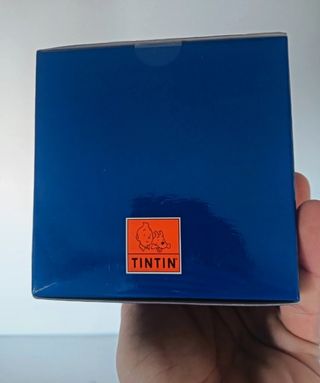 FIGURA TINTÍN EN EL JARRON. LIBRO EL LOTO AZUL