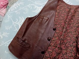 CHALECO DE CUERO AUTENTICO