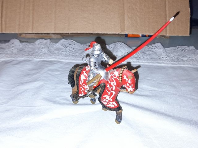 Soldado plomo Maximiliano a caballo.